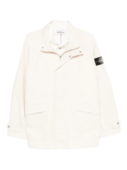 Мужская парка stone island raw cotton, слоновая кость