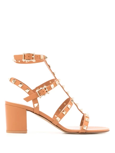 Кожаные босоножки Valentino Garavani Rockstud 60 мм orange