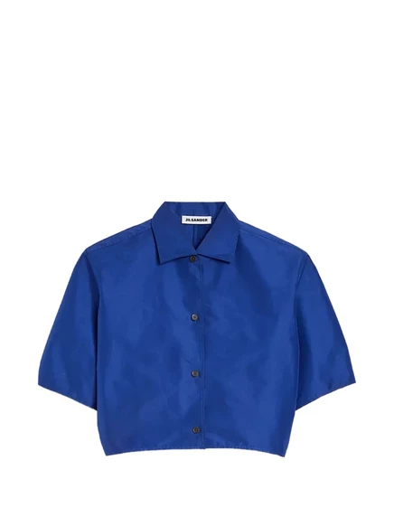 Женская укороченная рубашка Jil Sander, синяя