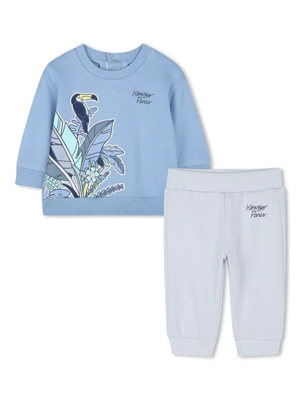 Спортивный костюм с принтом Kenzo Kids blue