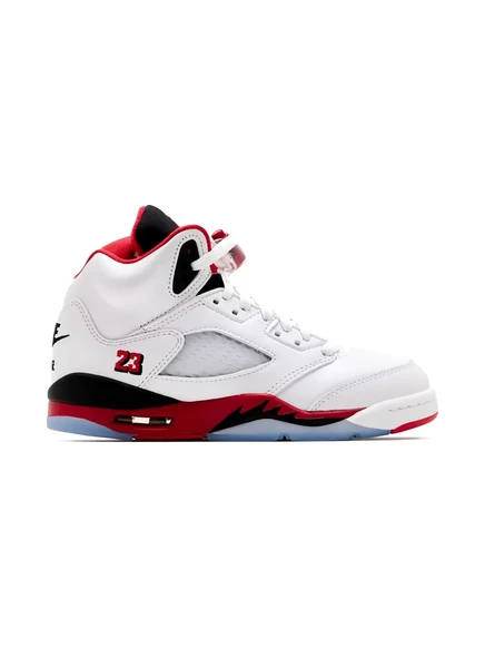 Детские кроссовки Nike Air Jordan 5, бело-красные