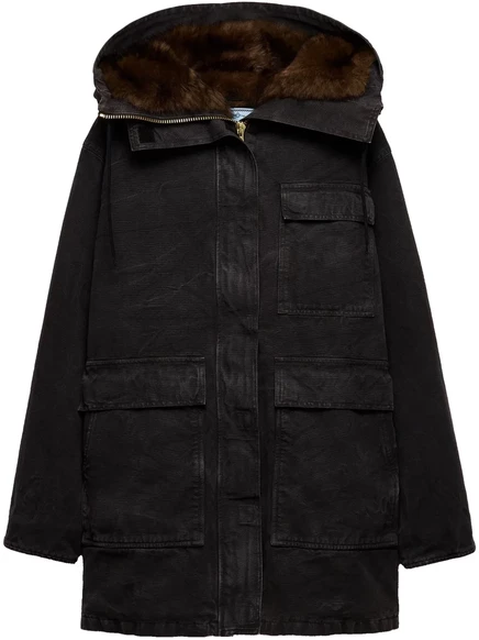 Парусиновое пальто Prada black