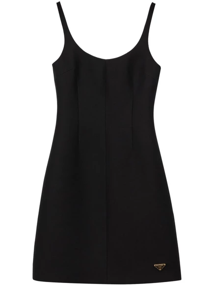 Мини-платье из трикотажа Prada black