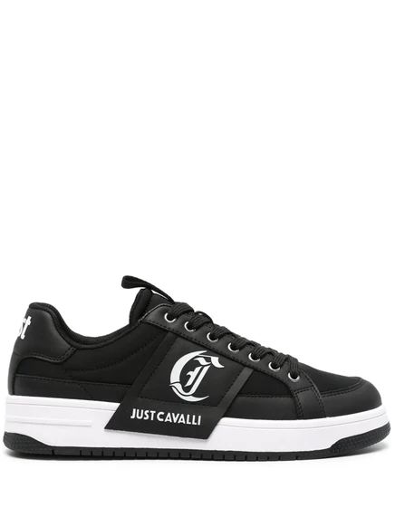 Кроссовки с тиснением логотипа Just Cavalli на панелях black
