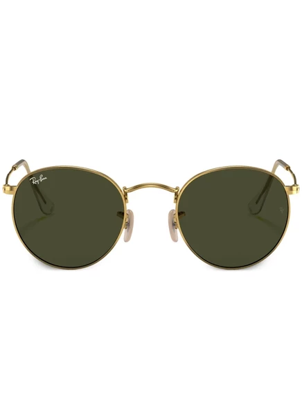 Солнцезащитные очки Ray-Ban круглые, золотистые (6)