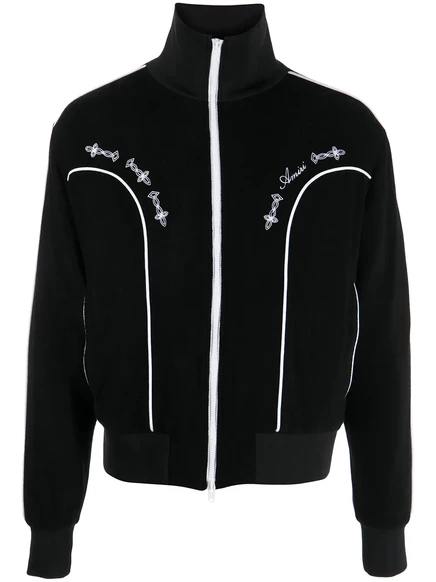 Мужская толстовка Amiri Johnny на молнии, черная