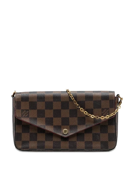 Сумка через плечо Felicie от Louis Vuitton, бывшая в употреблении в 2018 году, от Damier Ebene Pochette