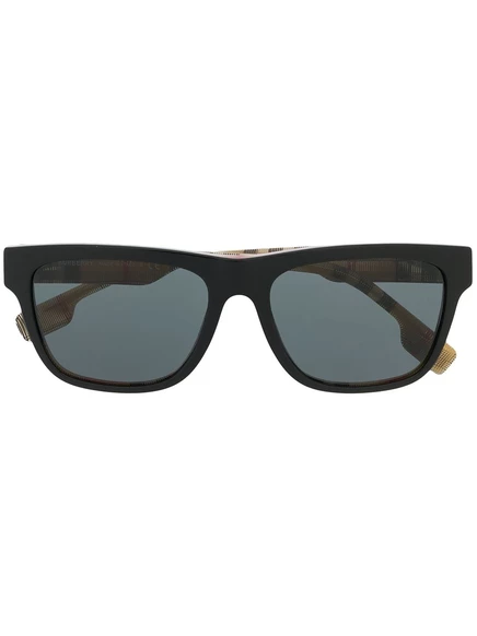 Солнцезащитные очки Burberry Eyewear в винтажной клетчатой квадратной оправе black