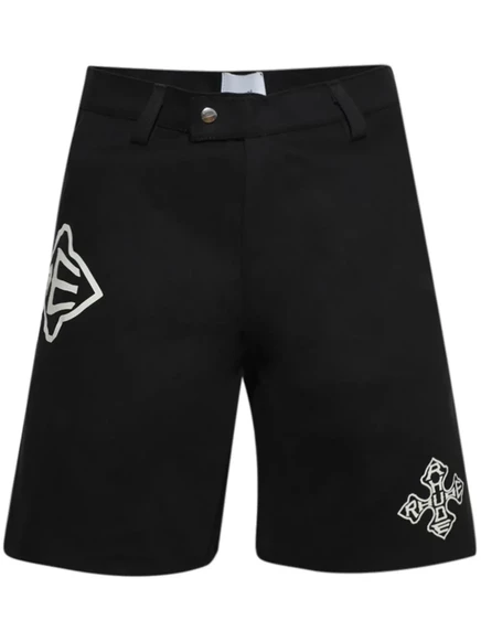 Мужские бермуды RHUDE с крестовым логотипом, черные