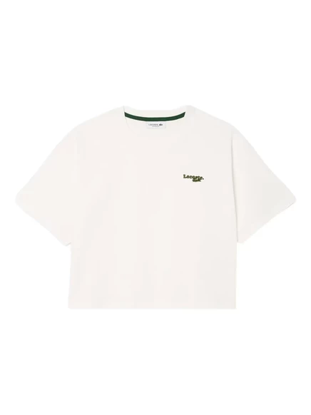Женская футболка Lacoste с логотипом, белая
