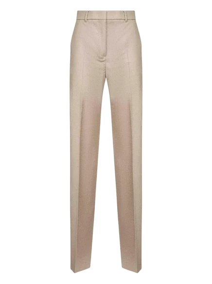 Отглаженные брюки Max Mara Lambro с высокой посадкой neutrals