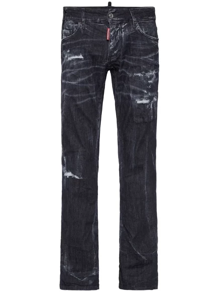 Мужские джинсы DSquared2 Skater прямого кроя, черные