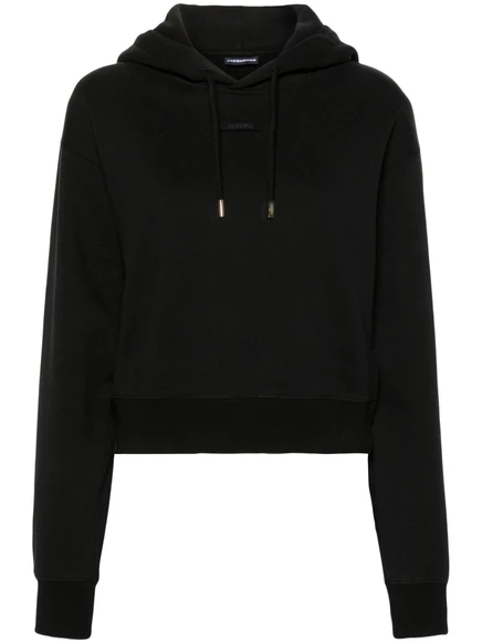 Толстовка Jacquemus Le Hoodie из крупнозернистого хлопка с капюшоном black