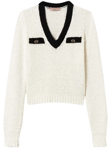 Женский джемпер Twinset Oval T, белый