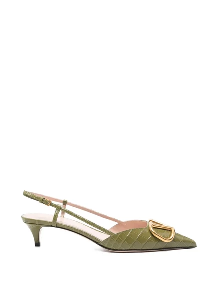 Женские туфли Valentino Garavani VLogo, зеленые