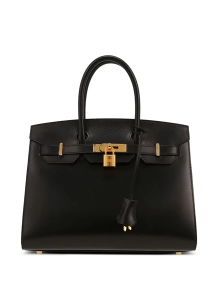 Кожаная сумка-тоут Birkin 30, бывшая в употреблении у Hermès black