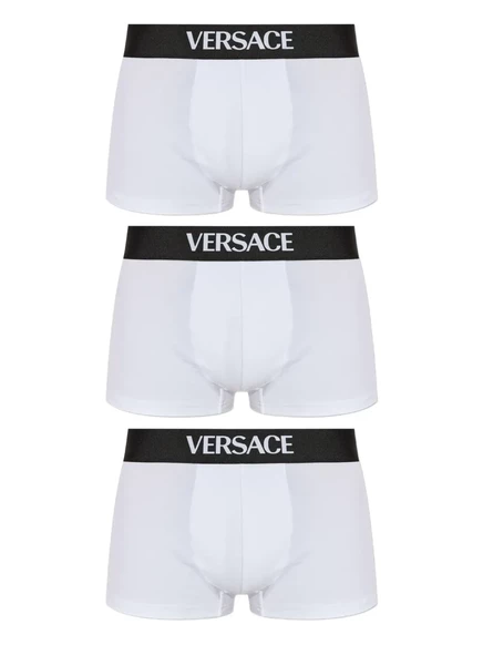 Мужские боксеры Versace с фирменным поясом, 3 шт., белые