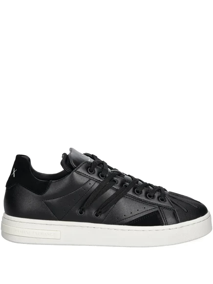 Кроссовки с низким верхом, отделанные панелями Armani Exchange black