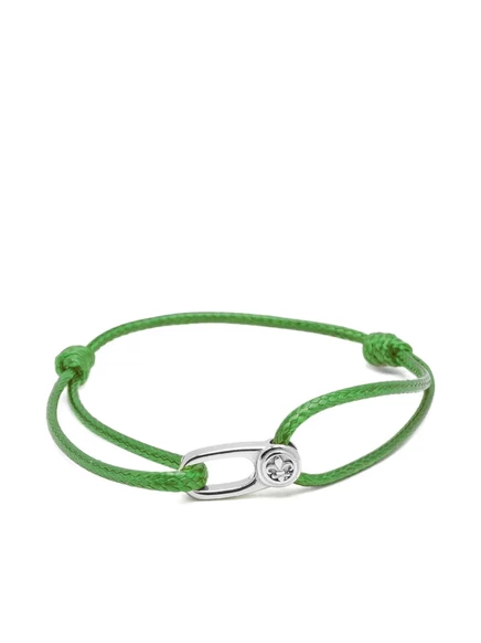 Мужской браслет Nialaya Jewelry шнурковый, серебристый