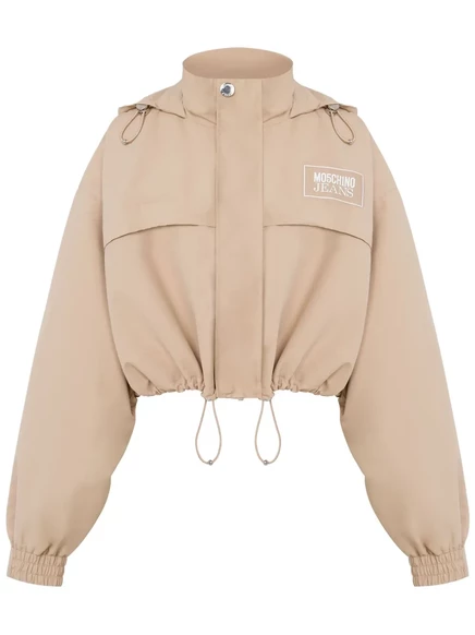 Укороченная куртка с капюшоном от MOSCHINO JEANS brown