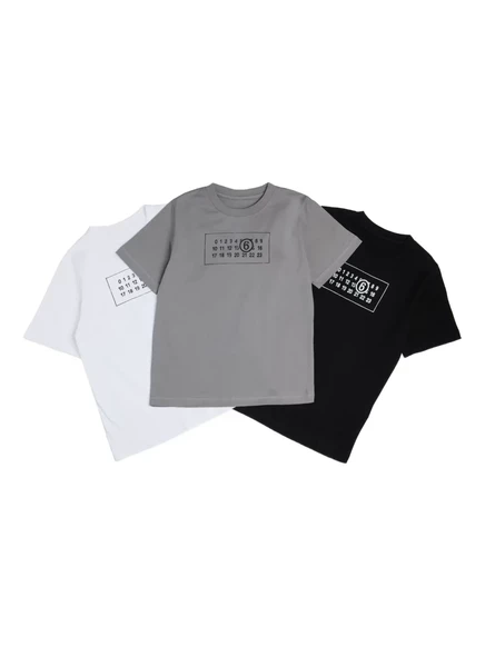 Набор из 3 детских футболок MM6 Maison Margiela Kids, чёрные