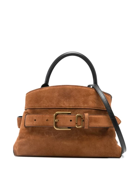 Женская кожаная сумка Marc Jacobs с пряжкой, коричневая