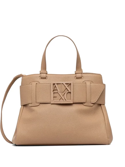 Женская сумка-тоут Armani Exchange с ремнем, бежевая