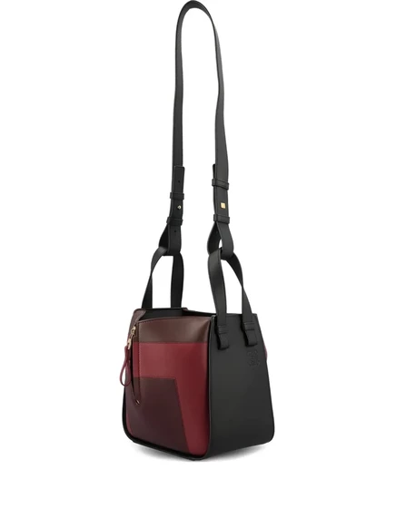 Кожаная сумка-тоут LOEWE x Albers Hammock, отделанная панелями black