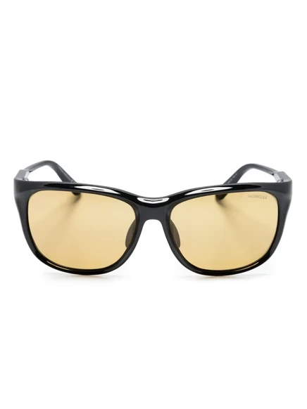 Унисекс очки Moncler Eyewear x FRGMT байкерские, черные