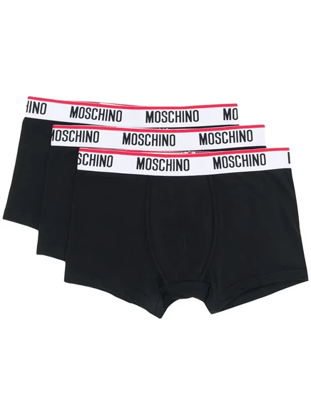 Мужские трусы-боксеры Moschino с логотипом, черные