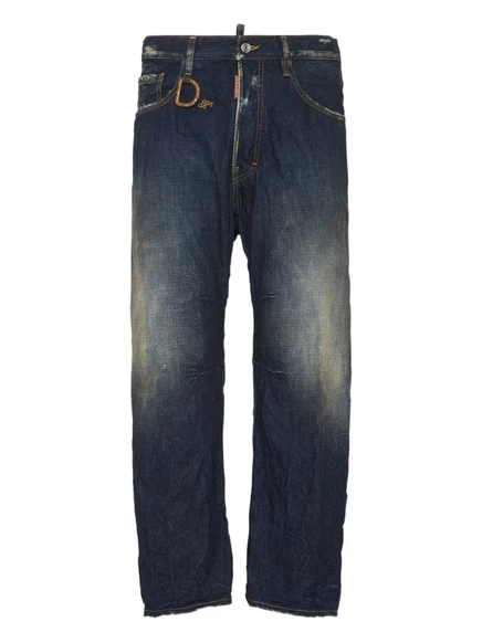 Мужские джинсы DSquared2 прямого кроя, синие