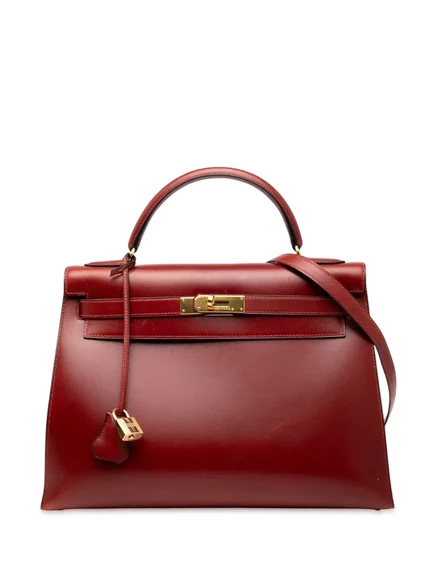 Ранец из телячьей кожи Kelly Retourne 32 от Hermès, бывший в употреблении в 2000 году red