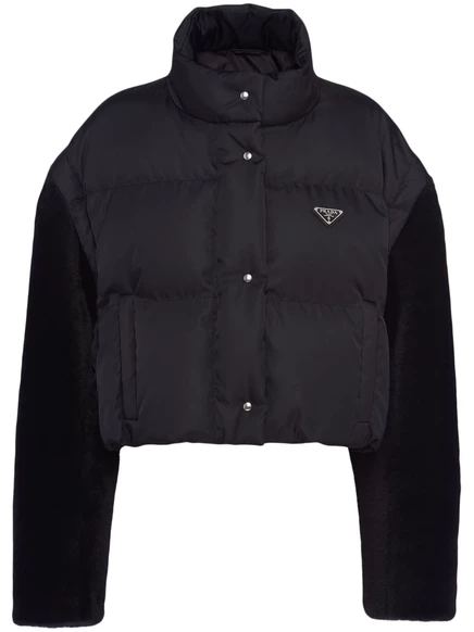 Пуховик Prada из переработанного нейлона black