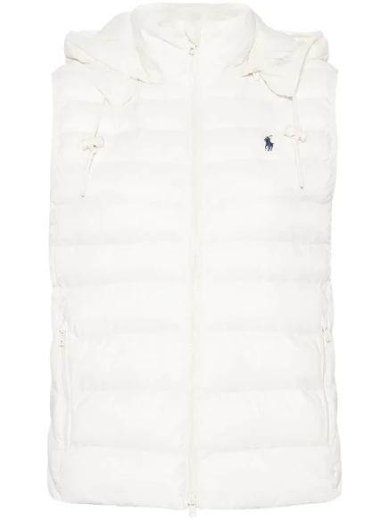 Женский стёганый жилет Polo Ralph Lauren с капюшоном, белый