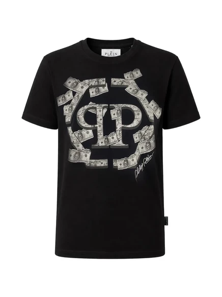 Мужская футболка Philipp Plein Dollar Hexagon, черная