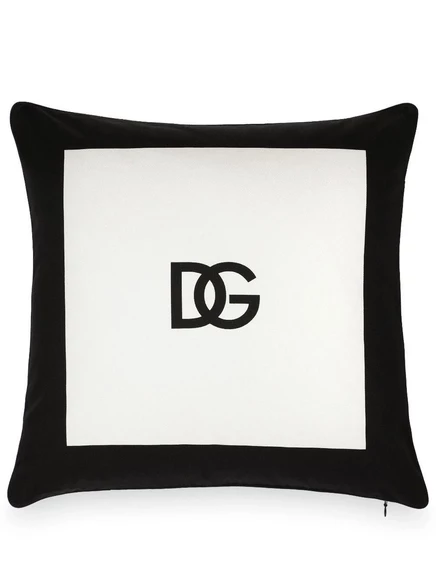 Декоративная подушка Dolce & Gabbana с логотипом, черная