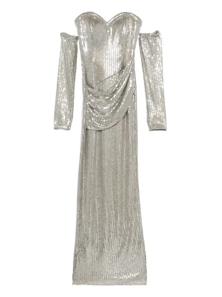 Макси-платье Atu Body Couture, украшенное блестками metallic