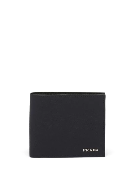 Мужской кошелек Prada из кожи Saffiano, черный