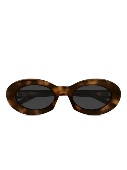 Солнцезащитные очки Saint Laurent Eyewear круглые, коричневые