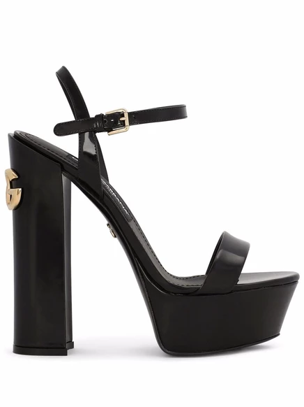 Босоножки на платформе Keira от Dolce & Gabbana 145 мм black