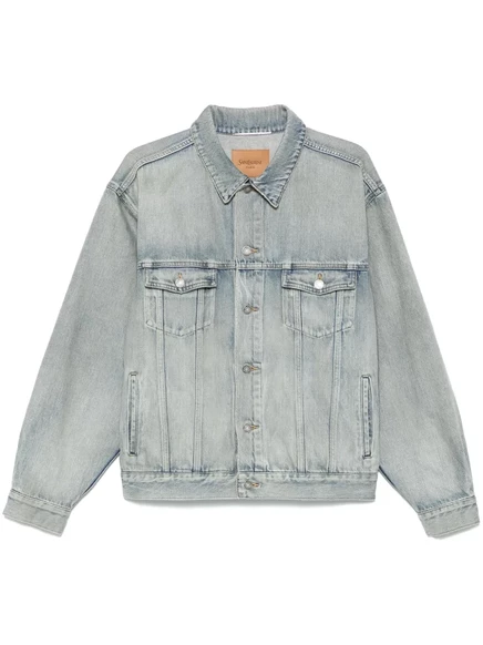 Джинсовая куртка дальнобойщика от Saint Laurent blue