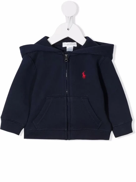 Детское худи Polo Ralph Lauren Kids на молнии, синее
