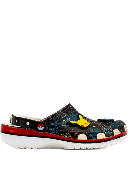 Унисекс кроксы Crocs Pokémon Starter с принтом, черные