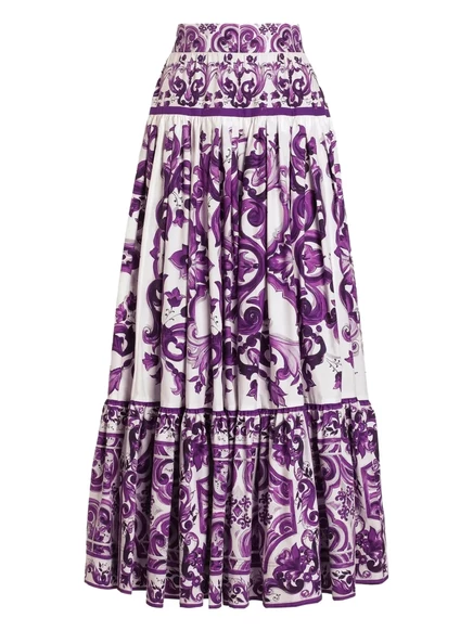 Женская юбка Dolce & Gabbana Majolica, фиолетовая