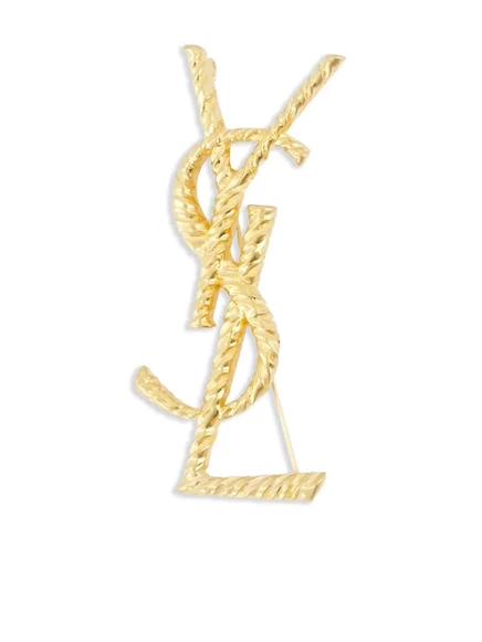 Брошь Saint Laurent Cassandre, золотистая