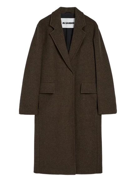 Женское пальто Jil Sander меланжевое, кофейное