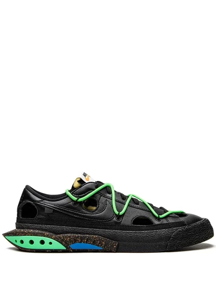 Унисекс кроссовки Nike x Off-White Blazer Low, черно-зеленые