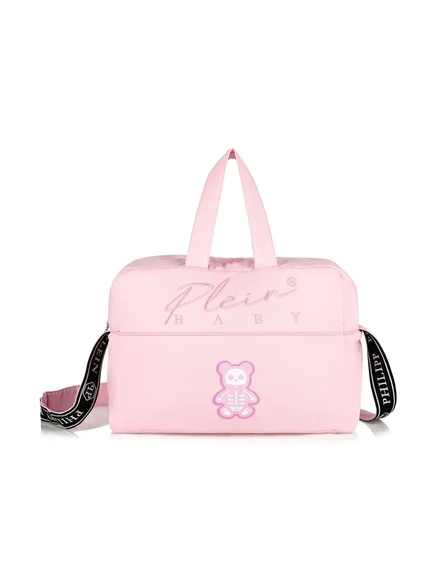 Сумка для детских подгузников с вышитым логотипом Philipp Plein Junior pink