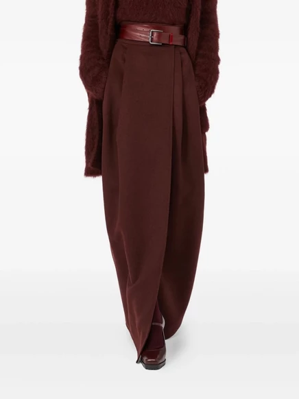 Плиссированная юбка с запахом от Max Mara red