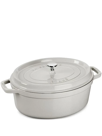 Жаровня Staub овальная 31 см, белая